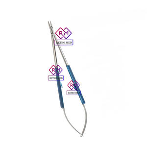 Portaagujas micro Legacy Jacobson de 25.5 cm, titanio, mandíbulas rectas con revestimiento azul, reutilizable, de MEDICAB INSTRUMENTS - Product Image 1