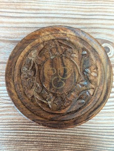 Home Decor Pentagram Round Wooden <b>Incense</b> Holder for <b>Incense</b> Sticks and <b>Cones</b> Vintage Mango Wooden Pentacle <b>Incense</b> Burner Hold - Product Image 3
