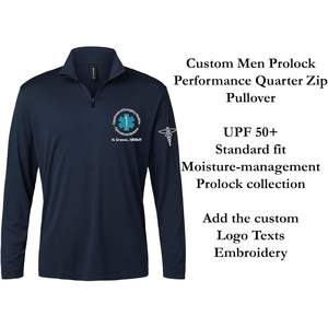 Allpro Men's Performance Quarter Zip Pullover 41870 Custom Embroidered Logo <b>Sun</b> <b>Protection</b> <b>Clothing</b> - Product Image 5