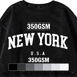 Sudadera de cuello redondo para hombre al por mayor, de ajuste regular oversize, de punto de algodón y forro polar, con estampado de letras, estilo casual - Product Image 6
