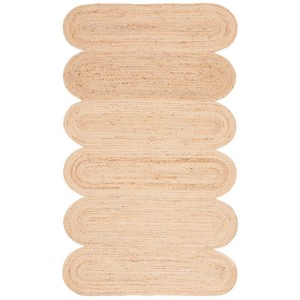 Tapis moderne en jute tressé, couleur unie, forme allongée pour couloir, antidérapant, à poils plats, fin, fait main, décoration intérieure - Product Image 1