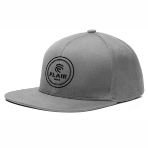Custom Premium 6-Panel Grey <b>Flat</b> Brim Snapback Cap – Structured Grey Streetwear <b>Hat</b> for Custom Logos Wholesale OEM - Product Image 3