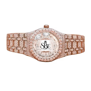 Reloj de Lujo con Caja Cuadrada de Acero Inoxidable, Diamantes, Esfera de Cristal de Zafiro, Movimiento de Cuarzo ETA, Resistente al Agua 3BAR, para Ocasiones Especiales - Product Image 1