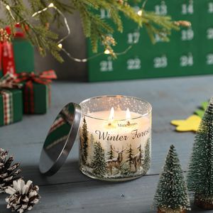 WinterForest <b>Large</b> 3-Wick Festive Christmas Balsam Pine Scented <b>Candle</b> Winter <b>Candles</b> H - Product Image 2