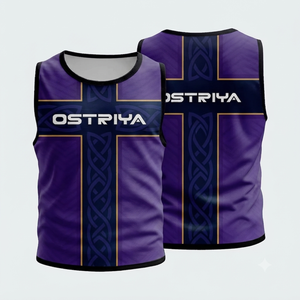 Chaleco de Entrenamiento de Fútbol Unisex de Primera Calidad, Impreso, Transpirable, Ligero, Servicio OEM, Petos de Fútbol con Impresión por Transferencia de Calor 100% - Product Image 3