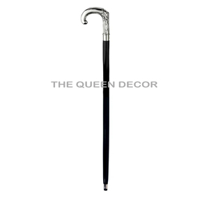 Bâtons de marche nordiques et accessoires d'extérieur attrayants, design élégant, en bois noir naturel avec poignée en aluminium doré - Product Image 3