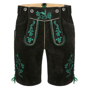 Tenue de festival, Lederhosen bavaroises pour hommes, shorts en cuir ciré de couleur claire pour l'Oktoberfest, tenue traditionnelle allemande, vintage, sur mesure - Product Image 1