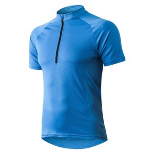 Maillot de cyclisme vert lime haute visibilité avec fermeture éclair 1/4 |   Autres couleurs également disponibles - Product Image 4