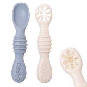 Cuchara de silicona para entrenamiento de bebés, cuchara de entrenamiento de silicona para bebés, cuchara de alimentación de punta suave - Product Image 2