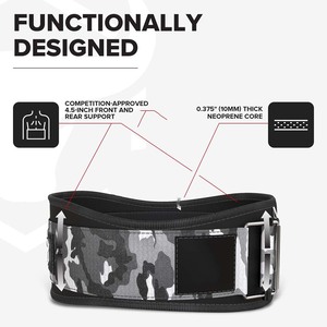 Fitness Equipment Waist Belts with Leather Base Fabric Workout Gym Accessory Premium Neoprene <b>Weight</b> Lifting <b>Training</b> Belts - Product Image 5
