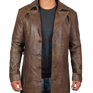 Manteau long élégant pour homme avec doublure intérieure douce, fermeture à boutons en tissu doux et coupe confortable - Product Image 4