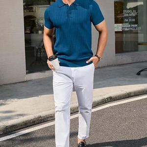 Camisetas Polo para Hombre Personalizadas con Diseño de Moda, Color Sólido y Antiarrugas, a Precio Económico - Product Image 2
