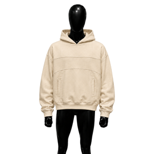 Sweat-shirt à capuche oversize classique pour homme, couleur unie, en coton French Terry, coupe décontractée, idéal pour l'automne - Product Image 1
