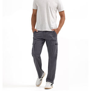 Pantalon cargo de style jogger pour homme, avec poignets élastiques, taille à cordon de serrage, coupe athlétique, pantalon utilitaire de haute qualité - Product Image 3