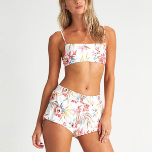 Prix d'usine, conception OEM personnalisée, shorts de plage légers pour femmes, motif à boutons, respirants, séchage rapide, vente en gros, best-seller - Product Image 1