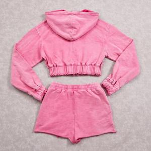 ชุดเซ็ตฮู้ดดี้และกางเกงขาสั้นผ้าฝ้าย 100% ระบายอากาศได้ดี สไตล์ใหม่สำหรับฤดูหนาว เหมาะสำหรับใส่ลำลอง น้ำหนักเบา รับผลิตแบรนด์ส่วนตัว - Product Image 6