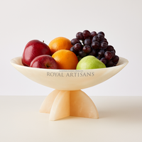 Couvercle de support de dôme de gâteau mobile en résine fait à la main de luxe | Serveur de dessert décoratif en marbre bohème | Vaisselle Royal Artisans