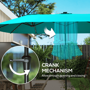 Outdoor Patio Half Solar Umbrella for Better Sun Protection - Product Image 4