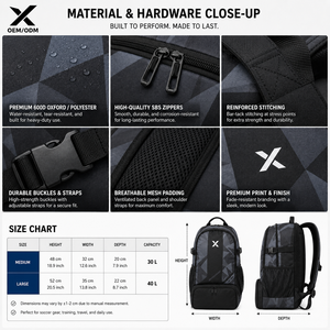 Sac à dos de sport personnalisé pour football avec compartiment pour ballon, poche pour chaussures, en Oxford 600D, pour entraînement, gym, voyage, OEM ODM - Product Image 6