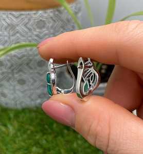 Pendientes de Piedra Preciosa de Ónix Verde Natural, Plata de Ley 925, Chapados en Rodio, Hechos a Mano, Joyería para Mujer, Regalo para Fiestas, Venta al por Mayor - Product Image 2