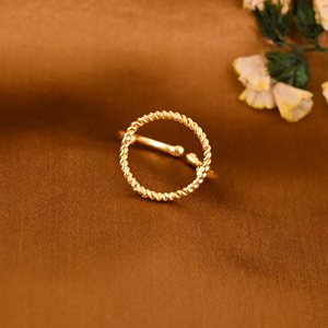 Anillo Ajustable de Latón Chapado en Oro, Elegante y Moderno, para Mujer, Regalo de Boda o Compromiso, Lote al por Mayor de 25 Pares - Product Image 2