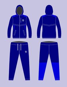 Survêtement réversible à capuche pour homme, grande taille, coupe classique, hiver, design personnalisé, veste légère, pantalon en polyester extensible - Product Image 3