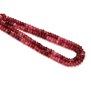 Cuentas de Cuarzo Cereza en Forma de Rondelle: Cuentas de Piedras Preciosas AAA para la Creación de Joyas - Product Image 2