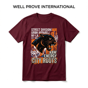 180 GSM Premium Cotton Knitted Breathable Jersey T <b>Shirt</b> <b>Red</b> <b>Black</b> Digital Printing Short Sleeve Casual Streetwear Unisex - Product Image 5