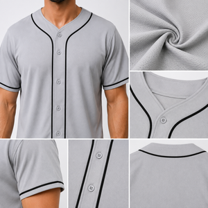 เสื้อแข่งนักกีฬารุ่นใหม่ที่มีวัสดุทนทาน เหมาะสำหรับสโมสรกีฬาและการแข่งขันเบสบอลที่เป็นระบบ พร้อมด้วยสไตล์สปอร์ตที่เรียบง่าย - Product Image 5