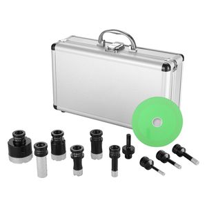 Set di punte per trapano per muratura e cemento, 8 pezzi, kit seghe a tazza diamantate 6/8/10/13/19/25/32/50mm, punte per fresatura a dita, lama per sega, custodia C - Product Image 1