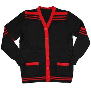 Logos brodés B2B sur des pulls à col en V de haute qualité pour les sororités/fraternités/écoles/collèges/universités, logos sur les cardigans - Product Image 1