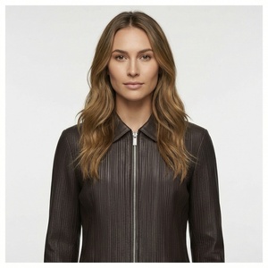 Chaquetas de cuero elegantes para mujer, ropa de calle transpirable, chaqueta de cuero para mujer, chaqueta de cuero personalizada para mujer - Product Image 1