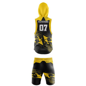 ชุดยูนิฟอร์มฟุตบอลแบบธงสำหรับผู้ชาย พร้อมเสื้อเจอร์ซีย์ระบายอากาศได้ดีและกางเกงขาสั้นสำหรับเล่นกีฬา - Product Image 4
