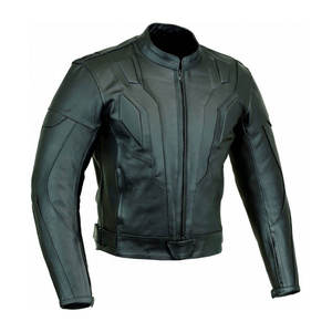 Blouson de moto en cuir pour homme, noir et jaune, à blocs de couleur, manches longues, respirant, toutes saisons, style motard de course - Product Image 2