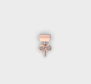 IGI Certified Lab Grown Princess Cut Diamond Bezel Stud <b>Earrings</b> 9K Yellow / White / Rose Gold Square Diamond <b>Earrings</b> - Product Image 4