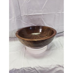 Handcrafted <b>Walnut</b> Wood Bowl Glossy Brown Finish Wholesale Moradabad - Product Image 2