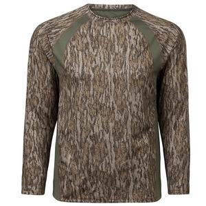 Camisetas de manga larga con diseño de camuflaje y estampado de árboles para hombre, cuello redondo, sublimadas digitalmente, estilo Bottomland. - Product Image 3