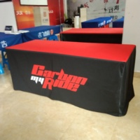 Nappe personnalisée de 6 pieds avec logo imprimé, housse de table pliante ajustée, couverture de table pour stand d'exposition