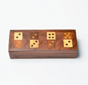 Wooden <b>Dice</b> And Dominoes Party Entertainment Toy <b>Set</b> For Family Events Holiday Gatherings And Gifts - Product Image 1