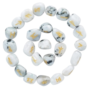 Ensemble de runes en pierres de lune arc-en-ciel gravées, runes vikings, outil d'autel de sorcellerie, cadeau païen - Product Image 6