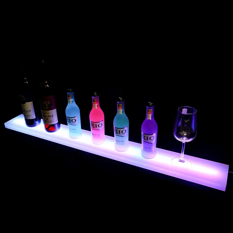 Remote Control Colorful Led Shining Luminous Shelf For Bar Club Cabinet Wine Display