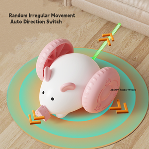Juguete Inteligente para Gatos con Forma de Ratón, Recargable por USB, Movimiento Automático, Silencioso, Ruedas Antideslizantes, Juguete de Ejercicio para Gatitos - Product Image 2