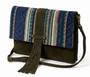 Bolso Bandolera de Piel Genuina Estilo Boho Tribal para Mujer, con Borlas y Solapa, 3ltr, Logotipo Personalizado OEM, Venta al Por Mayor - Product Image 5