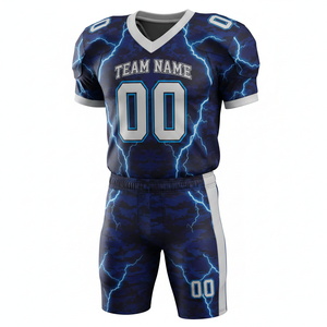 Ensemble personnalisable de maillot et short de football américain avec position du logo sur le devant - Product Image 4