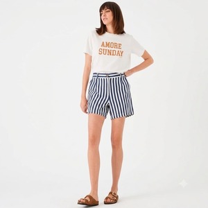 Pantalones cortos de sarga a la moda para mujer, pantalones cortos informales de alta calidad para mujer - Product Image 4