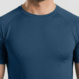 Camisetas de Manga Corta para Hombre al por Mayor con Logotipo Personalizado, Camisetas Ajustadas a la Moda, Transpirables, Ecológicas, Cómodas y Ligeras - Product Image 4