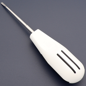 Élévateur dentaire de luxation incurvé de 3 mm, instrument d'extraction dentaire, 16,5 cm, manche en plastique, lame fine et tranchante, coupe-ligament parodontal - Product Image 1
