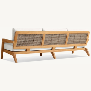 Sillón de sofá más vendido con respaldo de ratán, diseño moderno, equipado con espuma suave y duradera - Product Image 4