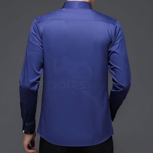 เสื้อเชิ้ตแฟชั่นลำลองคุณภาพดีที่สุดสำหรับผู้ชาย ผ้าฝ้าย 100% รับทำโลโก้ ขายส่ง - Product Image 3