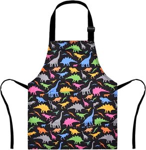 Tablier pour enfants garçons à motif dinosaure avec poche, tabliers pour filles à motif licorne pour la cuisine, la peinture, tablier de cuisine pour enfants de 3 à 12 ans - Product Image 2